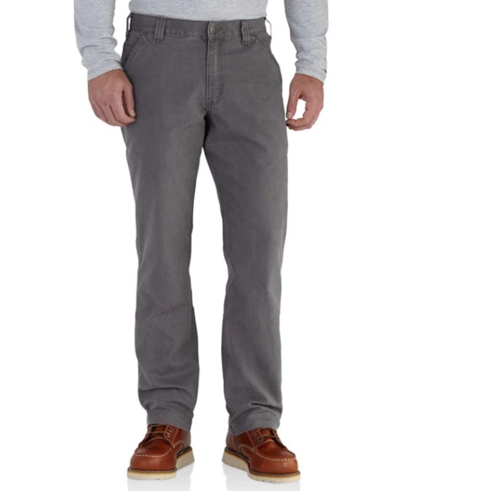 Carhartt Rugged Flex® Relaxed Fit Canvas Work Pant In Grey | Size 29 x 30